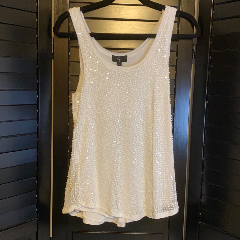 Aqua Sequin Tank Top